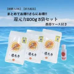 還元力(塩)200g 1袋【携帯ケース付き】 - メルカリ