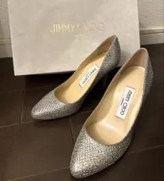 JIMMY CHOO グリッターパンプス