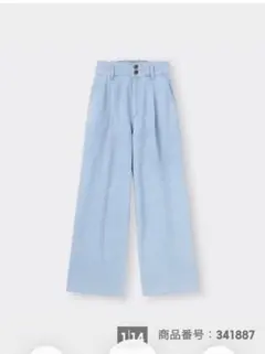 GU ライトタックデニムパンツ　丈長め