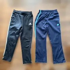 adidas ジャージ 黒　紺色ジャージ　130