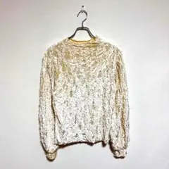 レディース　長袖　トップス　Lサイズ　ハイネック　レースデザイン　春　秋　冬