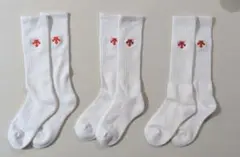 DESCENTE　バレーボールソックス 20-23cm 3足　ホワイト