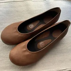 リゲッタ Re:getA ローヒールパンプス L 茶色 コンフォートシューズ通勤