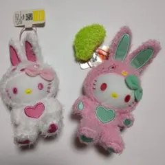 ハローキティ ウサギ型ぬいぐるみ 2個セット