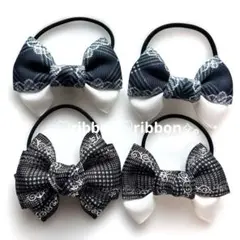 ハンドメイドリボンキッズ ヘアゴム ホロリボンアソートセット 197.