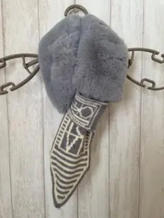 グレー LOVEデザイン マフラー