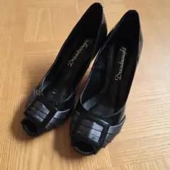 Dreadnought 黒 オープントゥパンプス