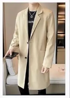 シンプルデザイン⭐️コート M アウター スリム 薄手 カジュアル 男女兼用