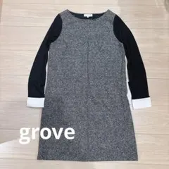 新品同様 ⭐︎ grove 異素材ワンピース　M