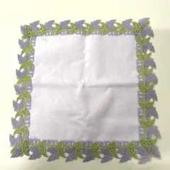 Chikazawa 刺繍 ハンカチ 近沢レース　ライラック