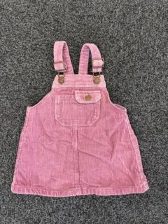 ZARAピンク コーデュロイ ジャンバースカート 80