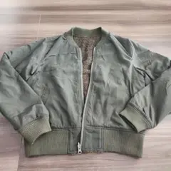 オリーブグリーン MA-1ジャケット カーキ ボア リバーシブル