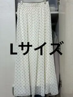 【未使用】グレイルGRL ドット柄シアーフレアスカート[gc124] Lサイズ