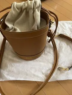 未使用級】ヴァジック VASIC フランカ ハンドバッグ かご ストロー 革