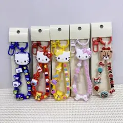 ラバーコードキーホルダー キティ ミミィ ダニエル タイニーチャム チャーミー