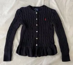 ラルフ　キッズ　カーディガン　130 7歳　ポロ　ラルフローレン　ネイビー　紺