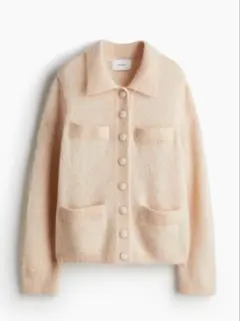ZARA H＆M モヘアブレンド 襟付きカーディガン ニット ピンク