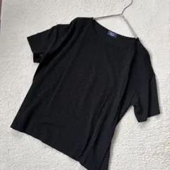 PART2 ジュンコ　シマダ ブラック 半袖Tシャツ レース模様のサムネイル