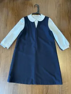 濃紺ワンピース　ブラウス　フォーマルドレス　130㎝