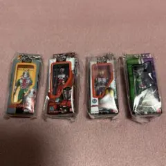 仮面ライダー ソフビパッケージチャーム　V3 龍騎 ファイズ ダブル 4点セット