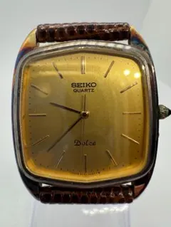 SEIKO Dolce クォーツ メンズ腕時計 ゴールド文字盤W176のサムネイル
