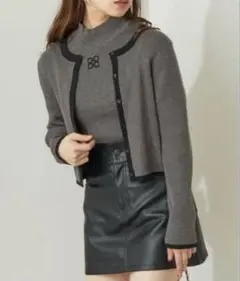 Chico ニットアンサンブル 半袖ニット　グレー