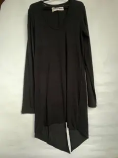 share spiritブラックアシンメトリックヘムチュニックワンピーストップス