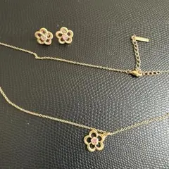正規品 マリークワント デイジー モチーフ ネックレス ピアス セット