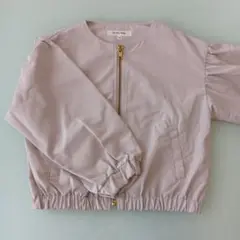 GLOBAL WORK グレーベージュ ノーカラージャケット 120