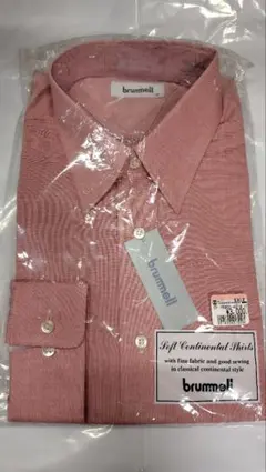 日本製　brummell ピンク ドレスシャツ 長袖