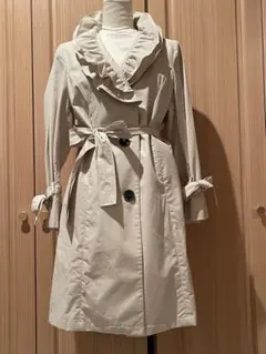 フリル襟 トレンチコート
