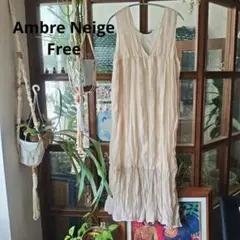 Ambre Neige クリンクルノースリーブワンピース　フリー