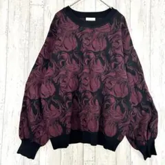 アプレジュールミニョン ジャガード ニット トップス 【F】セーター 総柄