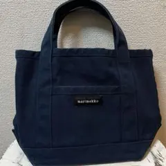 marimekko ミニトートバッグ　ネイビー