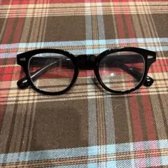 クラシック ブラック ラウンドフレーム メガネ