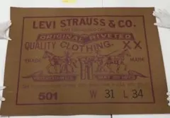 Levi's 501 特大紙パッチポスター 83260714N02L - メルカリ