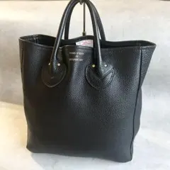 未使用級 本革】ヤングアンドオルセン トートバッグ シボ 大容量