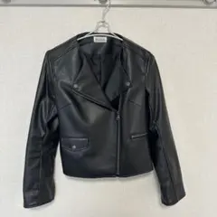 PLST プラステ 美品 ブラック ライダースジャケット L