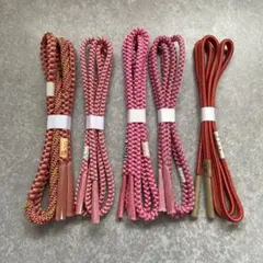 帯締め　新品、未使用　まとめ売り　5本　和装小物　リメイク