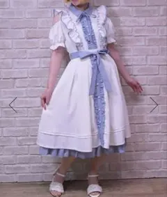 axes femme シャルミエール ドットチュールエプロン 生成り - メルカリ
