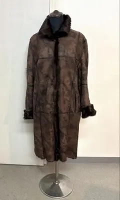 本革コート　リバーシブル　ブラウン系