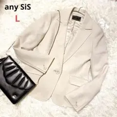 【any SiS】アイボリーテーラードジャケット　L