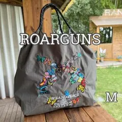 新品未使用 エコバッグ 刺繍 M 刺繡エコバッグ 蝶 チャコールグレー