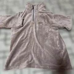 Lサイズ フリースジャケット グレー ハーフジップ