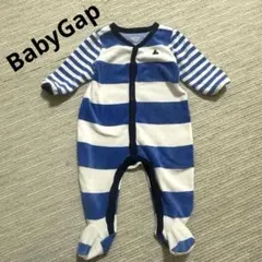 babyGap ストライプロンパース 3-6ヶ月 ベビー赤ちゃん　ボーダー青60