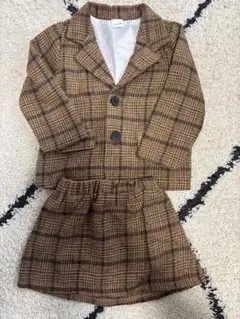 ブラウン系チェック スーツ・ブレザー 100cm