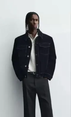 ZARA フロッキーベルベットジャケット