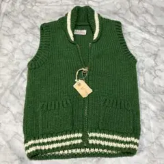 ジップベスト グリーン DOVETAIL Vintage Attitude L