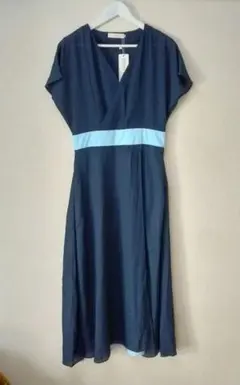 【タグつき】iminoaru ロングワンピース ネイビー エレガント パーティー