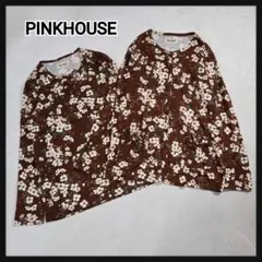 PINKHOUSE アンサンブル 花柄 イチゴ柄 リボン Lサイズ ブラウンのサムネイル